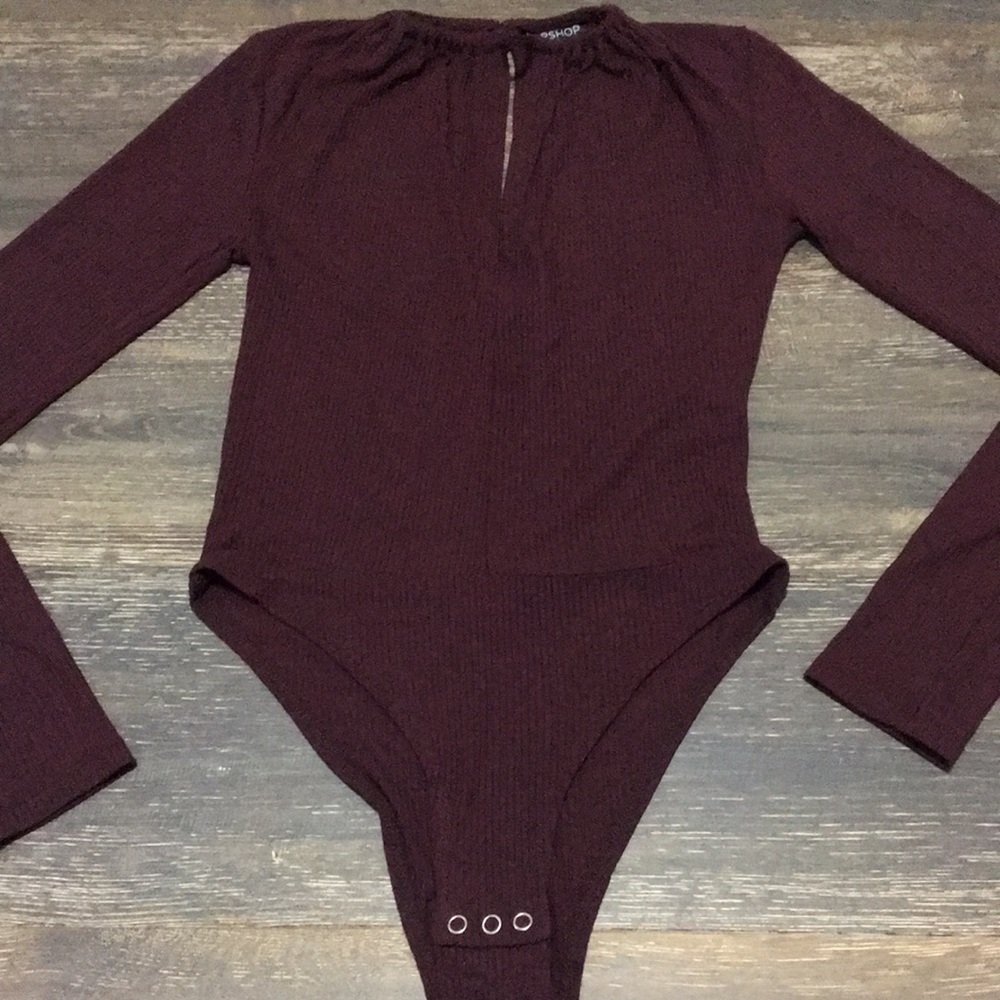 Topshop shop long sleeve bodysuit NWOT